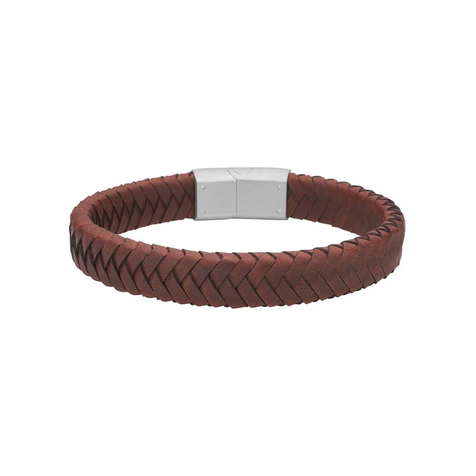 Son of Noa herrearmbånd i brunt kalvelæder 19–23 cm